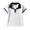 8930-2021 Autumn New Women's Wear, European and American fashion retro BM short-sleeved polo collar slim T-shirt top Item Picture